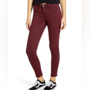Articles of Society Sarah Skinny Ankle Jeans Burgundy New
